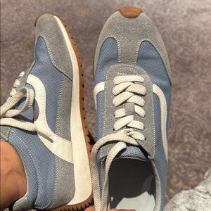 Casual Blue and Gray Sneakers in 7.5